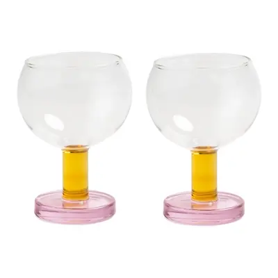 &k amsterdam Cantine Glas 2 st. - Roze