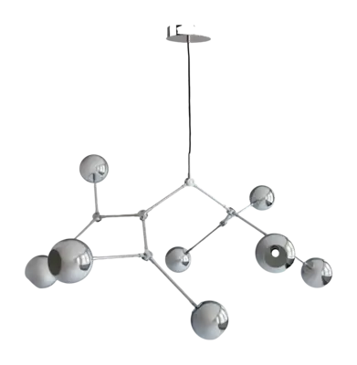 101 Copenhagen Drop Kroonluchter Chrome Chandelier Globe (5 m)