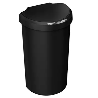 Simplehuman Semi Round Prullenbak Zwart Sensor 40L