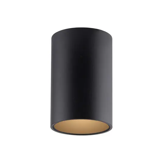 LED badkamer plafondlamp PURE Point, zwart Ø 6 cm, metaal, IP44