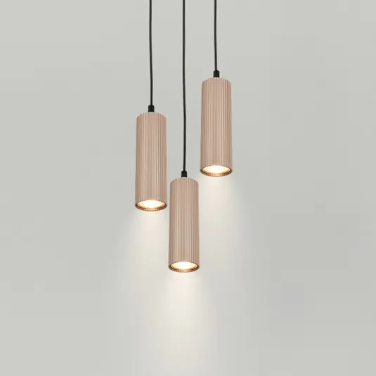 Hanglamp Ida, beige, 3-lamps, Ø 20 cm, GU10