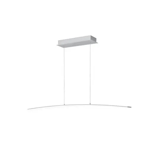 LED hanglamp Sira, lengte 130 cm, aluminiumkleurig metaal, CCT