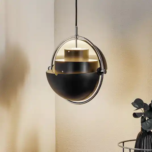 Gubi Hanglamp Multi-Lite, Ø 27 cm, chroom/zwart