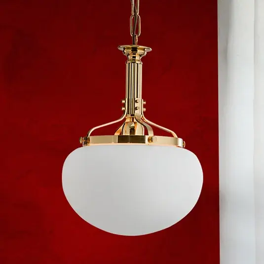 1-lichts hanglamp DELIA, in messing kleuren