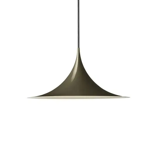 Gubi Hanglamp Semi, Ø 30 cm, glanzend cacaobruin