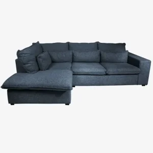 Baron bank 2.5-zits lounge links Unit Donkerblauw Melee