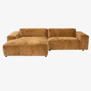 King 3-zits bank chaise longue links Nuvio 5 Geel