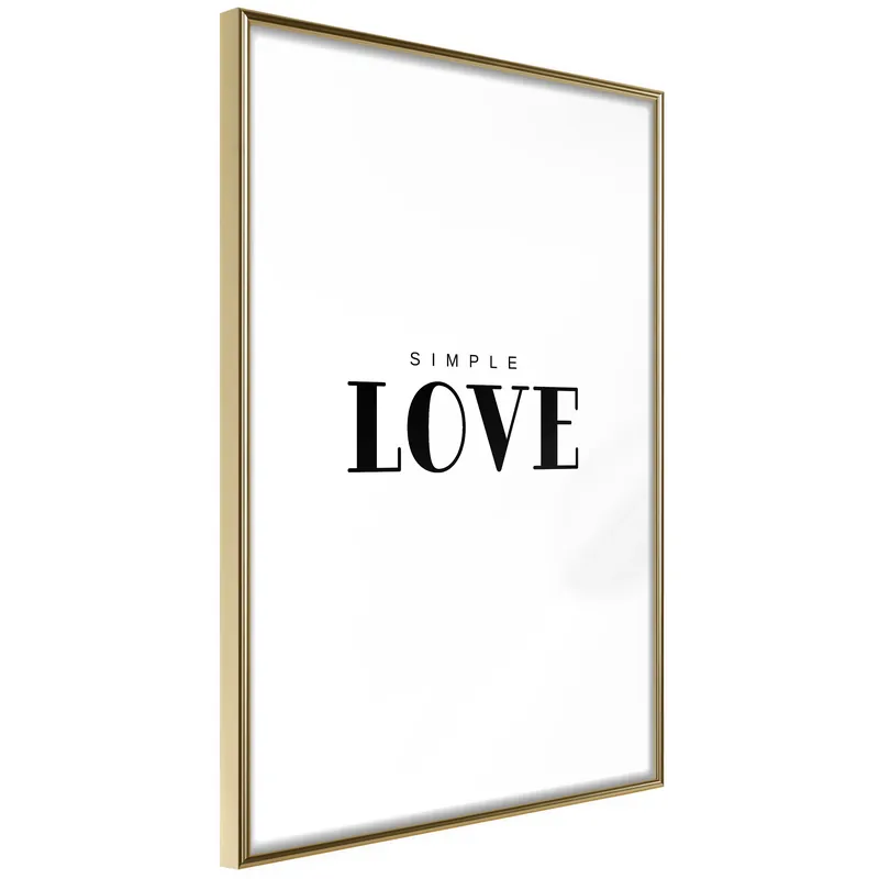 Poster - Simple Love - goud